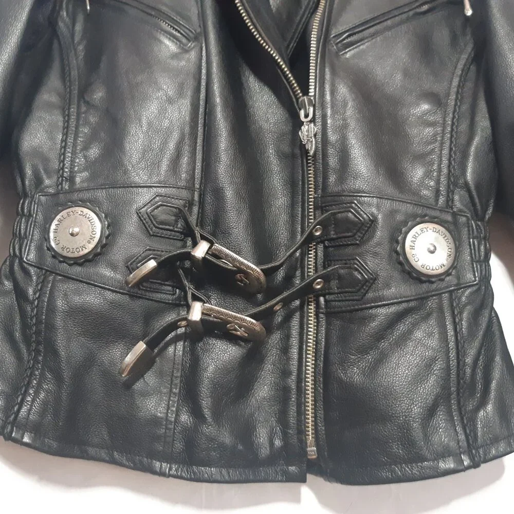 Harley-Davidson "An American Legend"-Authentic Vest Genuine Leather Women Medium - Picture 4 of 17